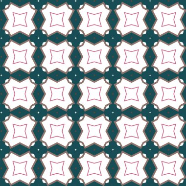 Geometrik şekilli kusursuz desen vektör çizimi