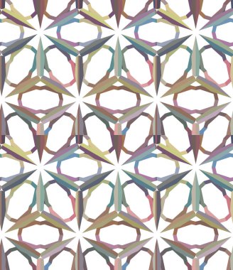 Geometrik şekilli kusursuz desen vektör çizimi