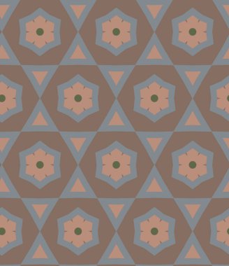 Geometrik şekilli kusursuz desen vektör çizimi