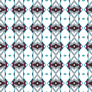 Geometrik şekilli kusursuz desen vektör çizimi