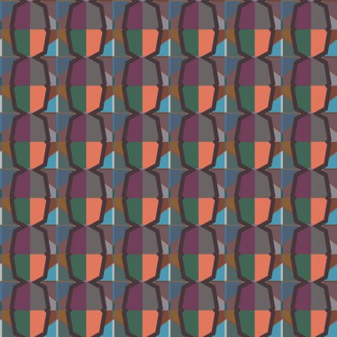 Geometrik şekilli kusursuz desen vektör çizimi