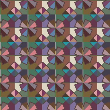 Geometrik şekilli kusursuz desen vektör çizimi