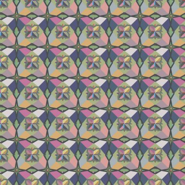 Geometrik şekilli kusursuz desen vektör çizimi