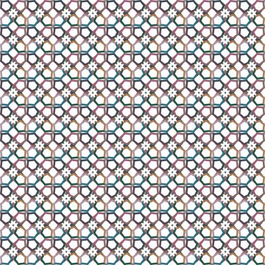 Geometrik şekilli kusursuz desen vektör çizimi