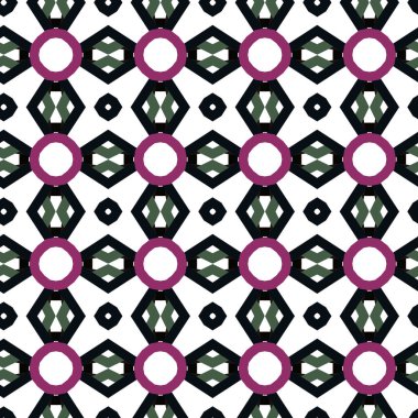 Geometrik şekilli kusursuz desen vektör çizimi