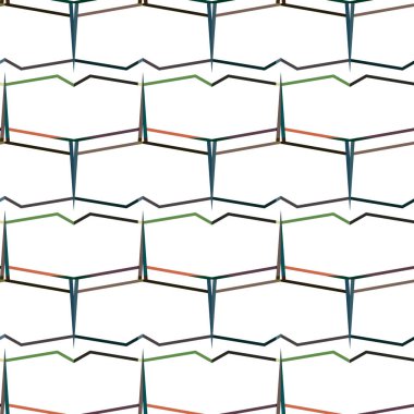 Geometrik şekilli kusursuz desen vektör çizimi