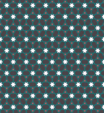 Geometrik şekilli kusursuz desen vektör çizimi