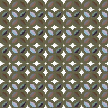 Geometrik şekilli kusursuz desen vektör çizimi