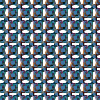 Geometrik şekilli kusursuz desen vektör çizimi