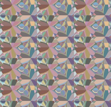 Geometrik şekilli kusursuz desen vektör çizimi