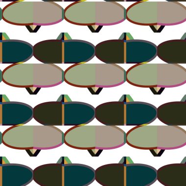 Geometrik şekilli kusursuz desen vektör çizimi