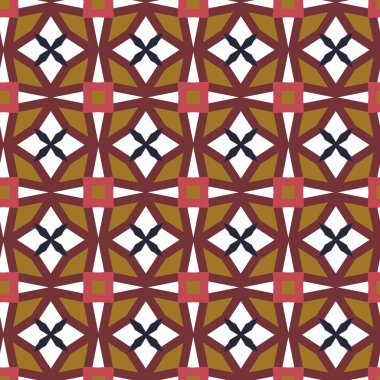 Geometrik şekilli kusursuz desen vektör çizimi