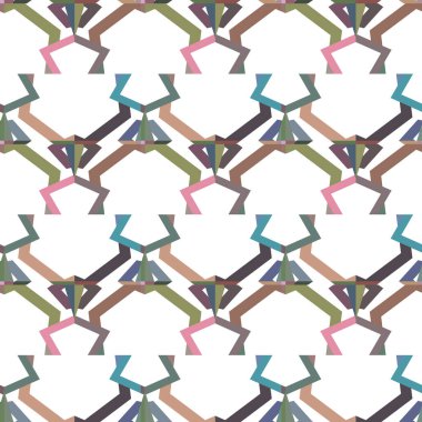 Geometrik şekilli kusursuz desen vektör çizimi