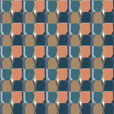 Geometrik şekilli kusursuz desen vektör çizimi