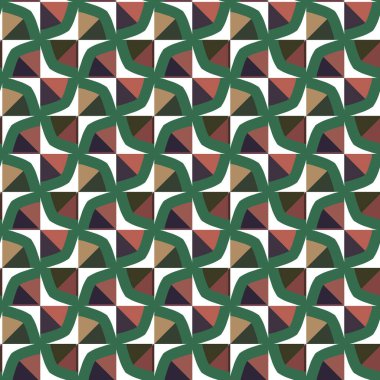 Geometrik şekilli kusursuz desen vektör çizimi
