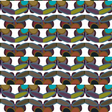 Geometrik şekilli kusursuz desen vektör çizimi