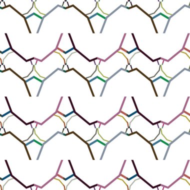 Geometrik şekilli kusursuz desen vektör çizimi