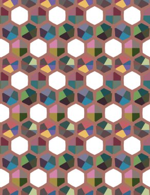 Geometrik şekilli kusursuz desen vektör çizimi