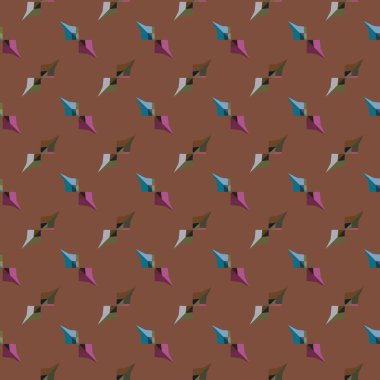 Geometrik şekilli kusursuz desen vektör çizimi