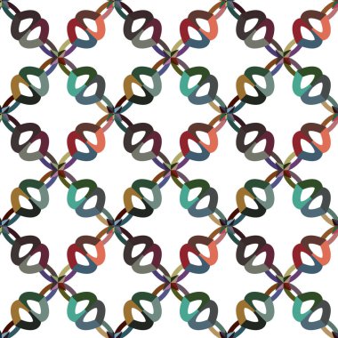 Geometrik şekilli kusursuz desen vektör çizimi