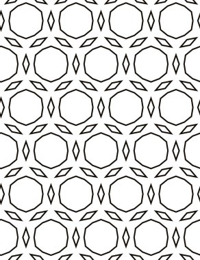 Geometrik şekilli kusursuz desen vektör çizimi