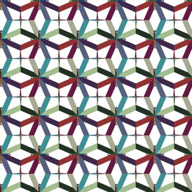 Geometrik şekilli kusursuz desen vektör çizimi