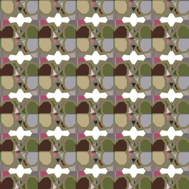 Geometrik şekilli kusursuz desen vektör çizimi