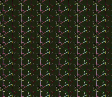 Geometrik şekilli kusursuz desen vektör çizimi