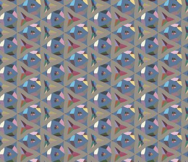 Geometrik şekilli kusursuz desen vektör çizimi