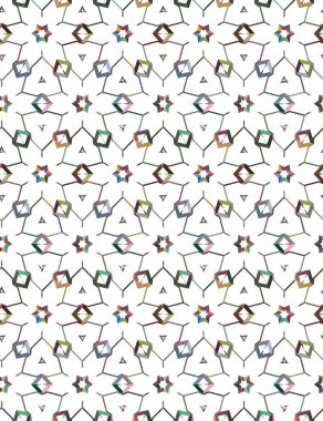 Geometrik şekilli kusursuz desen vektör çizimi