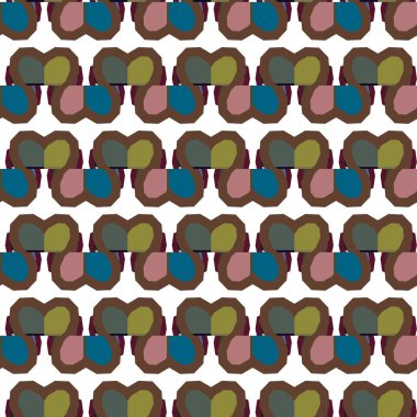 Geometrik şekilli kusursuz desen vektör çizimi