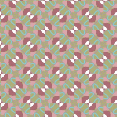 Geometrik şekilli kusursuz desen vektör çizimi