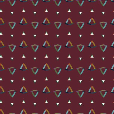 Geometrik şekilli kusursuz desen vektör çizimi