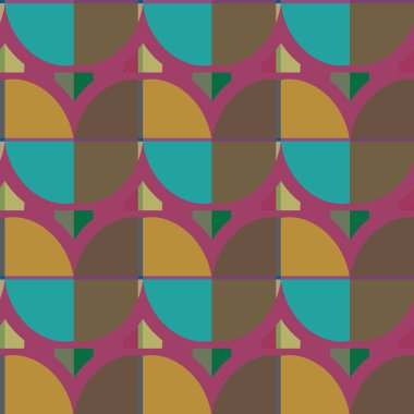 Geometrik şekilli kusursuz desen vektör çizimi