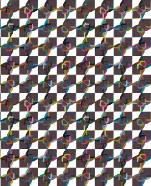 Geometrik şekilli kusursuz desen vektör çizimi