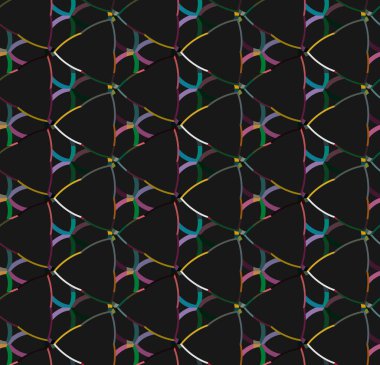 Geometrik şekilli kusursuz desen vektör çizimi