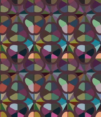 Geometrik şekilli kusursuz desen vektör çizimi