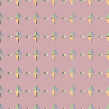 Geometrik şekilli kusursuz desen vektör çizimi