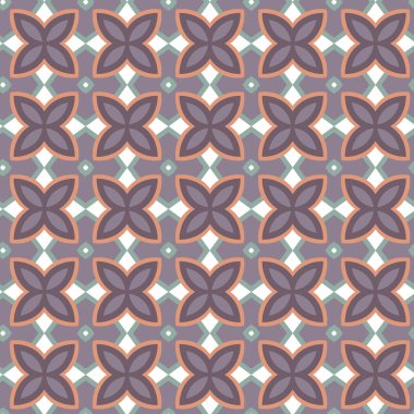 Geometrik şekilli kusursuz desen vektör çizimi