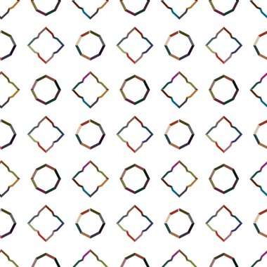Geometrik şekilli kusursuz desen vektör çizimi