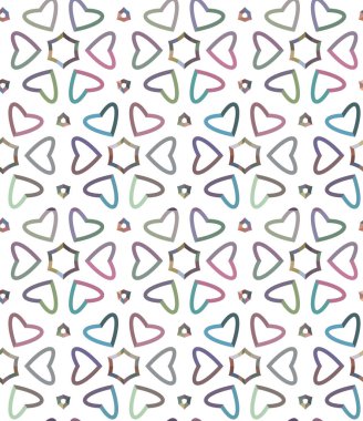 Geometrik şekilli kusursuz desen vektör çizimi