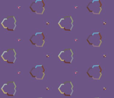 Geometrik şekilli kusursuz desen vektör çizimi