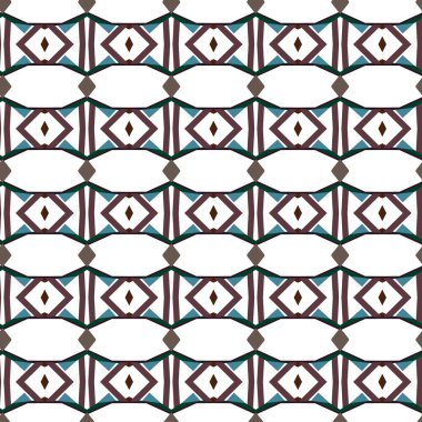 Geometrik şekilli kusursuz desen vektör çizimi