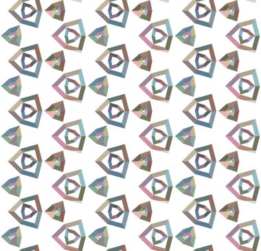 Geometrik şekilli kusursuz desen vektör çizimi