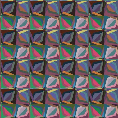 Geometrik şekilli kusursuz desen vektör çizimi