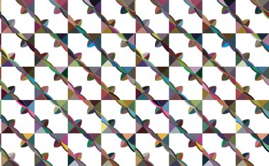 Geometrik şekilli kusursuz desen vektör çizimi