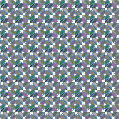 Geometrik şekilli kusursuz desen vektör çizimi