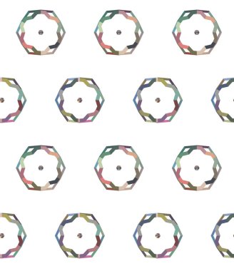 Geometrik şekilli kusursuz desen vektör çizimi