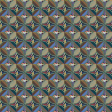 Geometrik şekilli kusursuz desen vektör çizimi