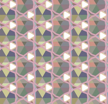 Geometrik şekilli kusursuz desen vektör çizimi